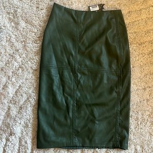 Leather midi pencil skirt NEW